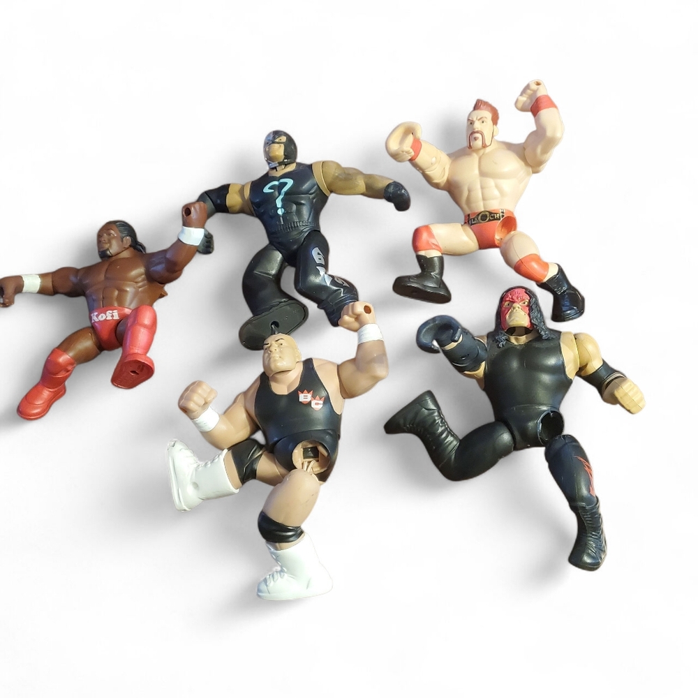 WWE Rumblers Figure Lot Kofi Kingston Kane Sheamus The Miz Big Show Damage AS IS